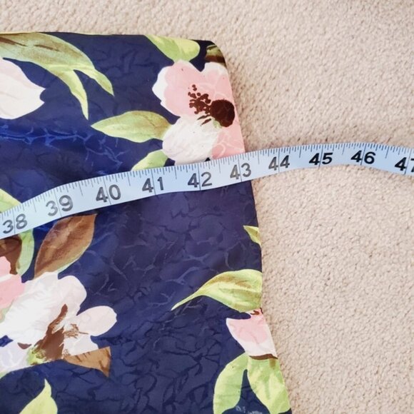 Vintage Floral 80s Shoulder Pad Feminine Cottage Retro Midi Dress 14 - Picture 6 of 7